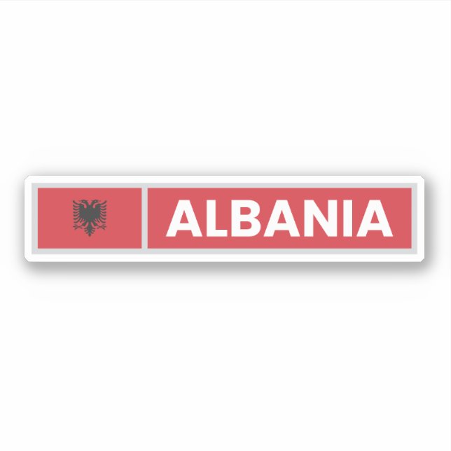 Sticker Drapeau national de l'Albanie (Devant)