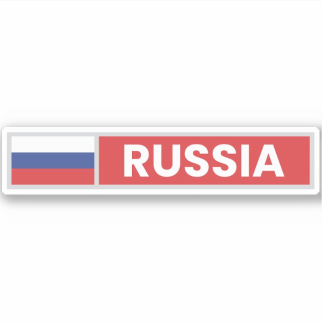 Sticker Drapeau national de Russie (Devant)