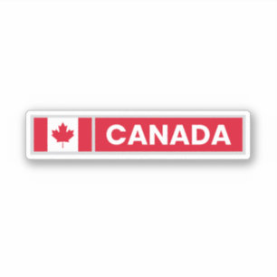 Sticker drapeau national du Canada