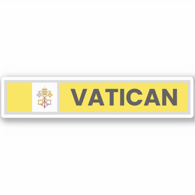 Sticker Drapeau national du Vatican (Devant)