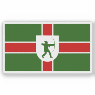 Sticker Drapeau non officiel du comté de Nottinghamshire, 