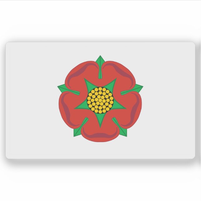 Sticker Drapeau non officiel du Lancashire, Angleterre (ju (Devant)
