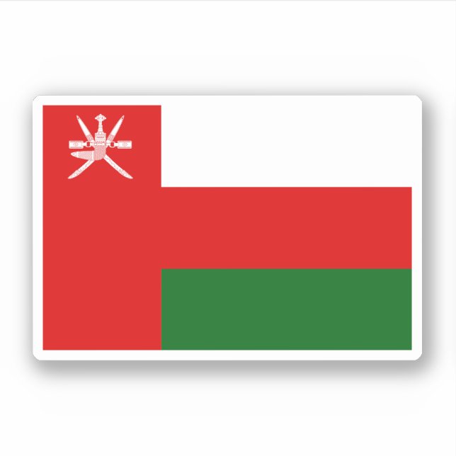 Sticker Drapeau Oman (Devant)