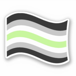 Sticker Drapeau ondoyant de fierté agender