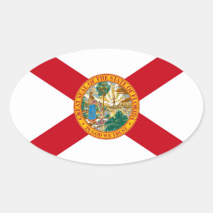 Sticker Drapeau Oval de Floride