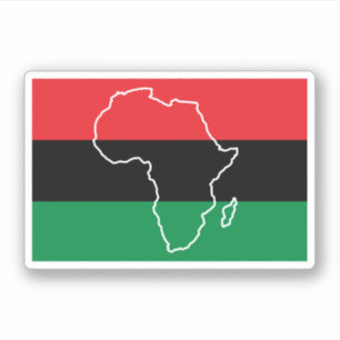 Sticker Drapeau panafricain du continent