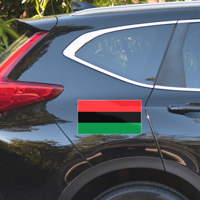 Sticker Drapeau panafricain, histoire noire afro-américain (Coté voiture)