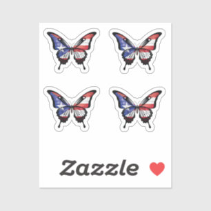Sticker Drapeau papillon de marque Swallowtail Porto Rico