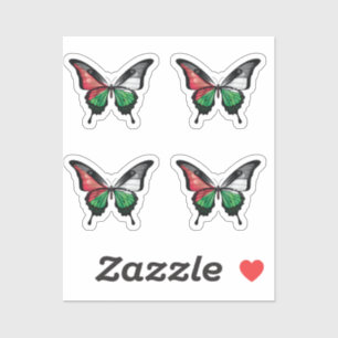 Sticker Drapeau papillon swallowtail de Palestine