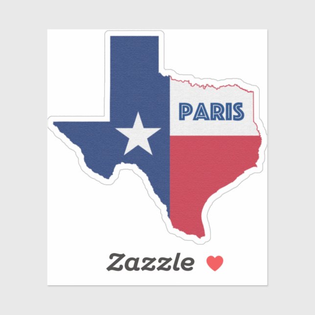 Sticker Drapeau Paris TX (Feuille)