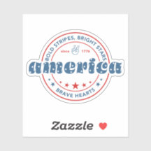 Drapeau Patriotique Américain Juillet 4 Etoiles & 