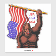 Drapeau Patriotique Bigfoot Sasquatch USA USA USA