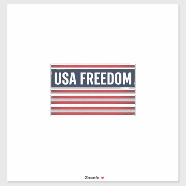 Sticker Drapeau patriotique de style USA Freedom Vector De (Feuille)