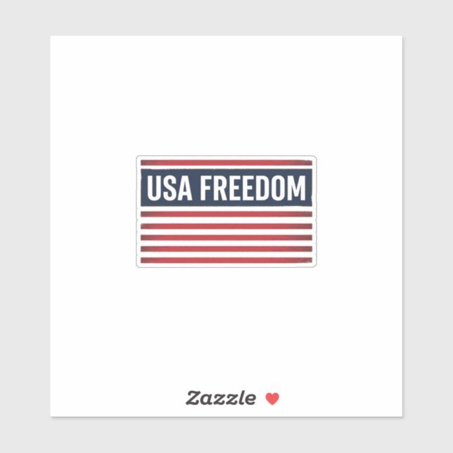 Sticker Drapeau patriotique de style USA Freedom Vector De (Feuille)