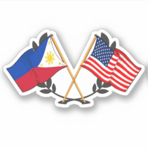 Sticker Drapeau philippin américain Patrimoine philippin V