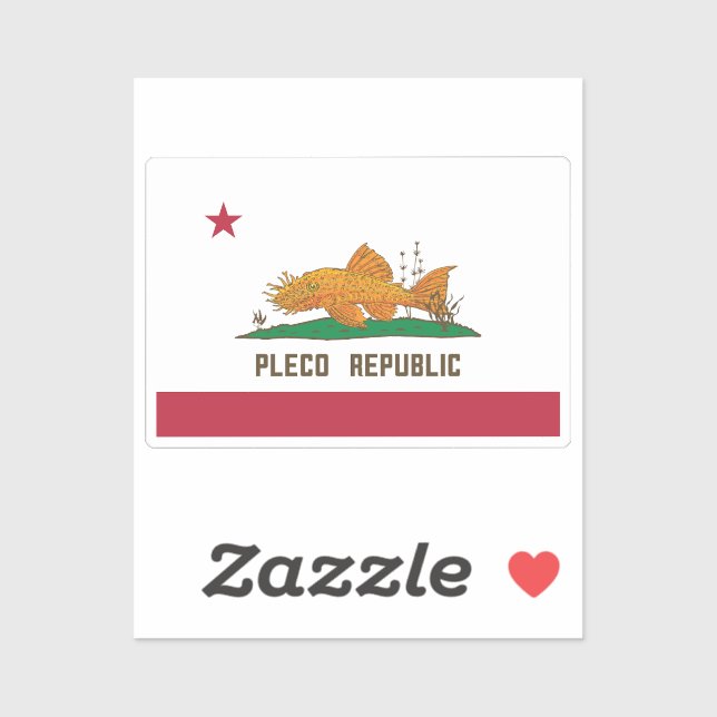 Sticker Drapeau Pleco Republic (Feuille)
