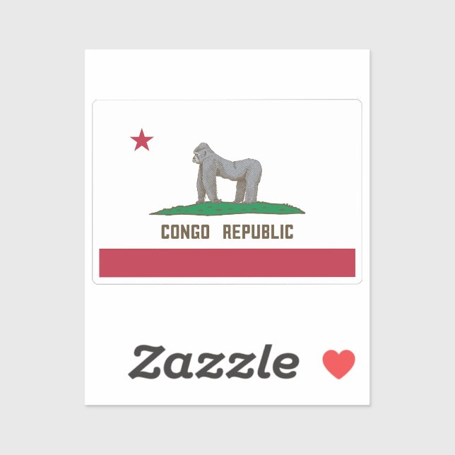 Sticker Drapeau République du Congo (Feuille)
