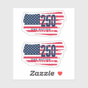 Sticker Drapeau Rétro Amérique 250 Ans 250e Anniversaire