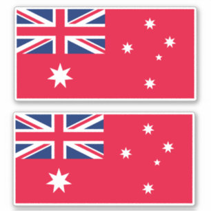 Sticker Drapeau rouge enseigne Australian avant 1954 armée