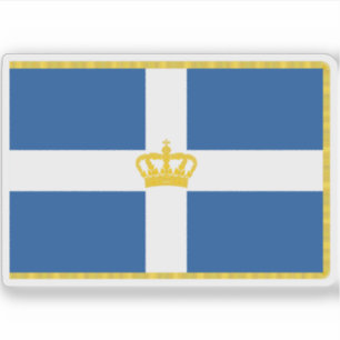Sticker Drapeau royal hellénique, Grèce (1936-1970)