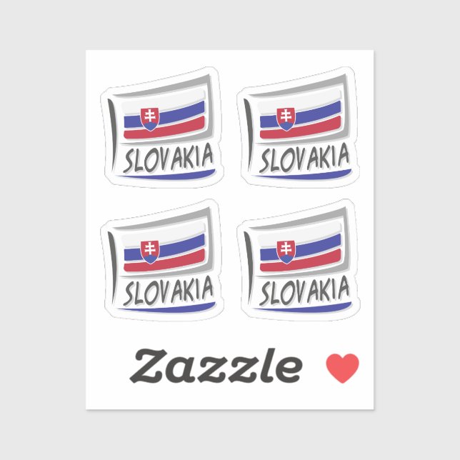 Sticker Drapeau Slovaquie Pride X (Feuille)