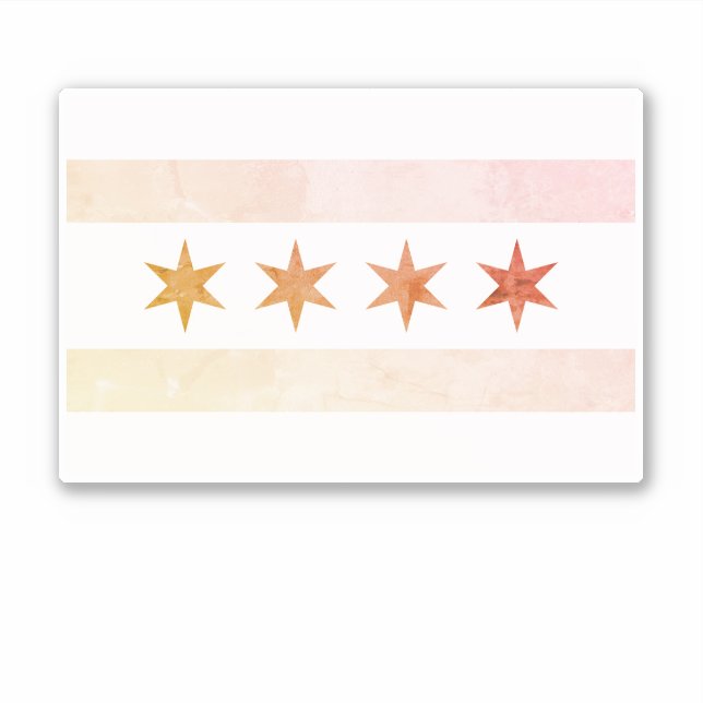 Sticker Drapeau Sunrise de Chicago (Devant)