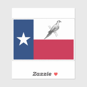 Sticker Drapeau Texas avec colombe