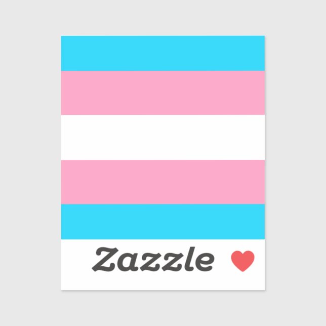 Sticker Drapeau Transgenre | LGBTQIA+  (Feuille)