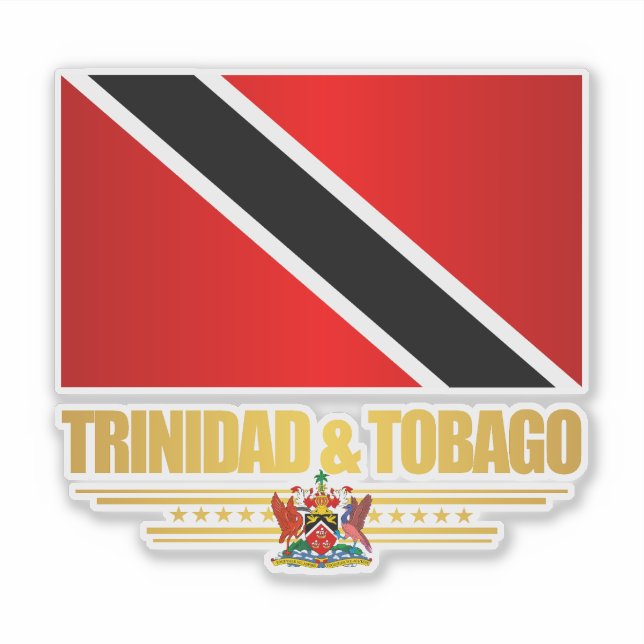 Sticker Drapeau Trinité-et-Tobago (Devant)