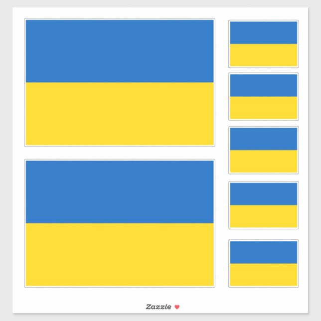 Sticker Drapeau Ukraine (Feuille)