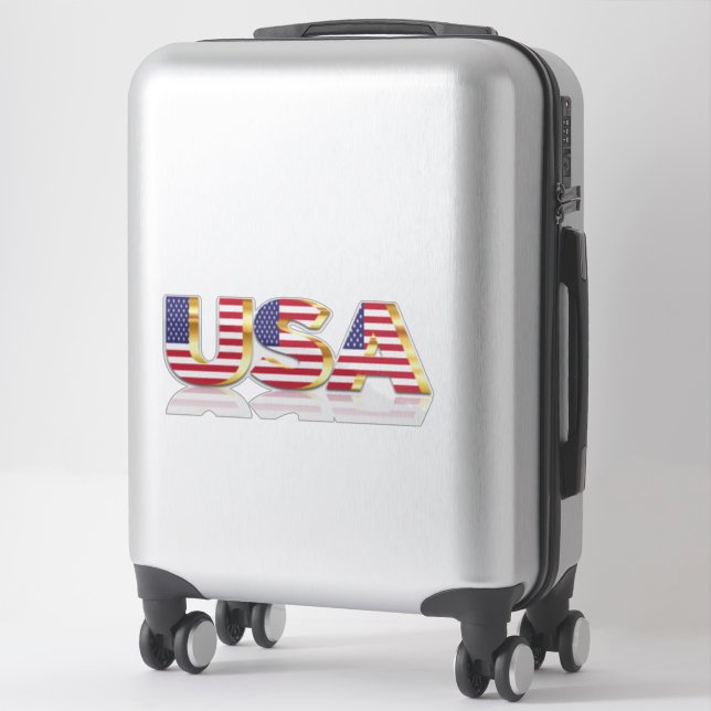 Sticker Drapeau USA Patriotic (Sur valise)