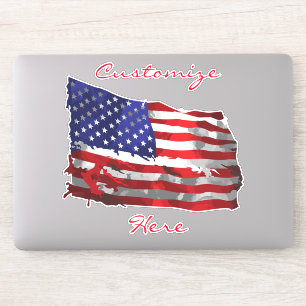 Sticker Drapeau vintage américain Thunder_Cove
