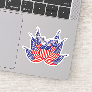 Sticker Drapeaux américains vintage