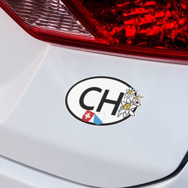 Sticker Drapeaux suisses et zurichois | Fleurs Edelweiss | (zurich schweiz)
