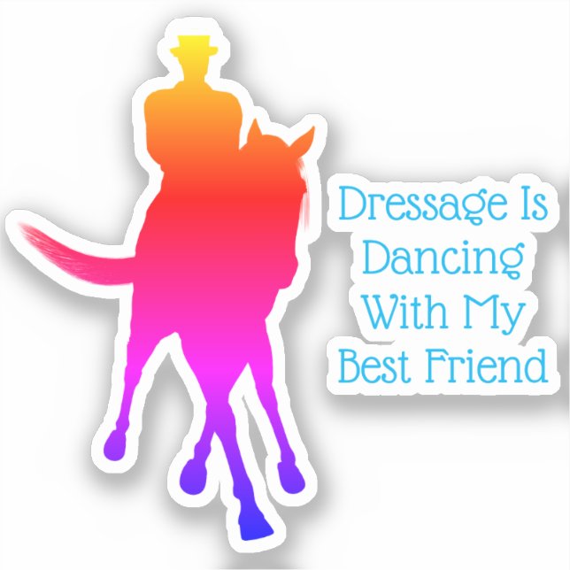 Sticker Dressage Est Danser Meilleur Ami Arc-En-Ciel  (Recto)