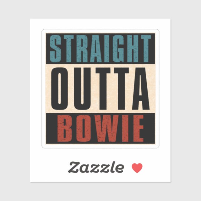 Sticker Droit devant Bowie Maryland MD (Feuille)