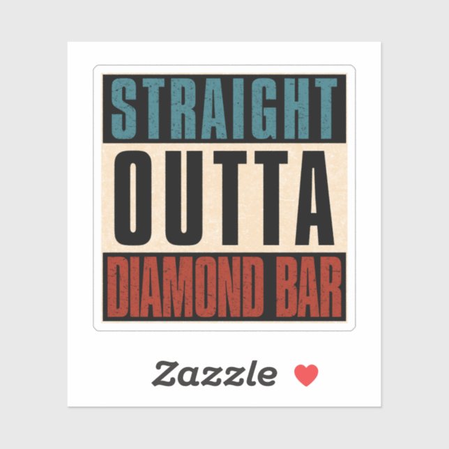 Sticker Droit devant Diamond Bar Californie CA (Feuille)