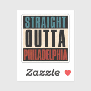 Sticker Droite en direction de Philadelphie Pennsylvanie P