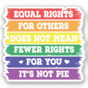 Sticker Droits égaux   Droits LGBTQ   Fierté Parade   Ally
