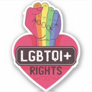 Sticker Droits LGBTQI Marche du drapeau arc-en-ciel