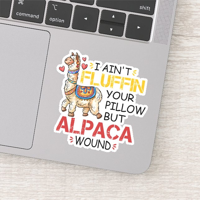 Sticker Drôle Alpaca Wound Llama Infirmière Praticien Cade (Détail)