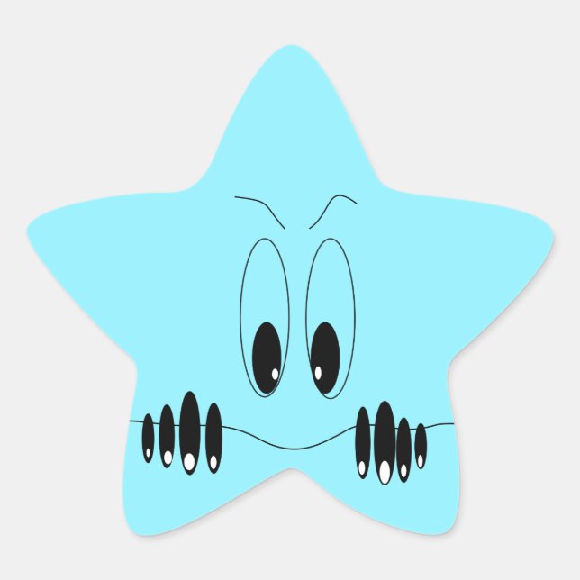 Sticker drôle avec yeux curieux - personnalisable (Devant)