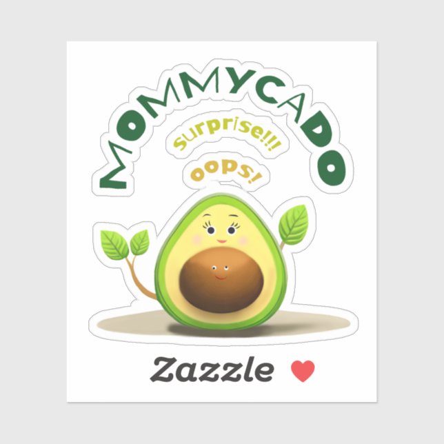 Sticker Drôle avocat maman (Feuille)
