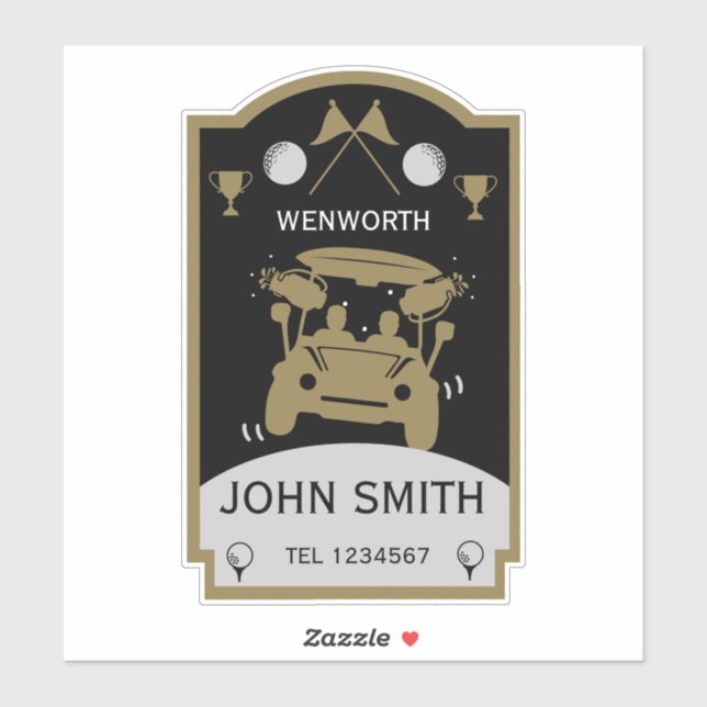 Sticker Drôle cadeau de golf pour les débutants (Feuille)