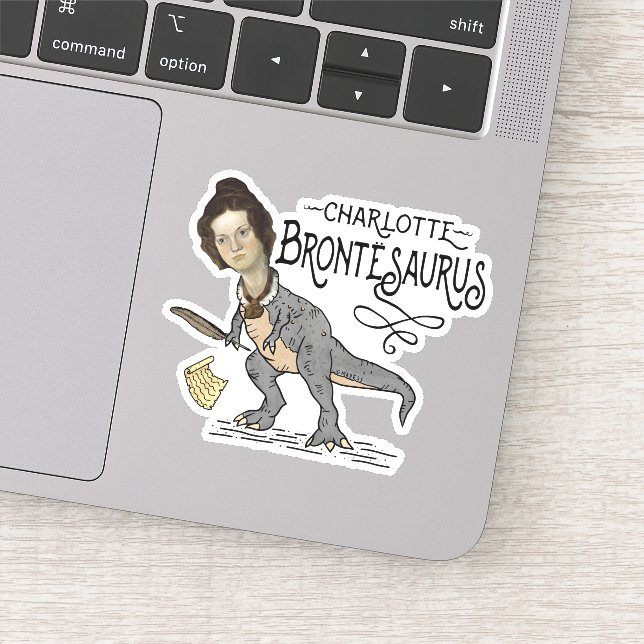 Sticker Drôle Charlotte Bronte Saurus Dinosaur Lecteur de  (Détail)