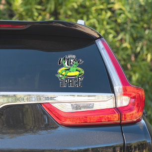 Sticker Drôle d'alien en tubing J'ai besoin de plus d'espa