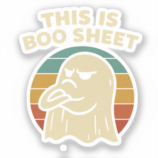 Sticker Drôle de fantôme "C'est une feuille de Boo" Hallow (Recto)