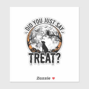 Sticker Drôle de friandise pour chien Halloween Design vec