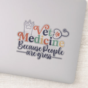 Sticker drôle de médecine vétérinaire dit
