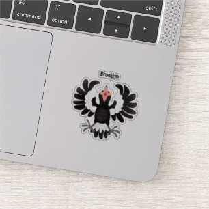 Sticker Drôle dessin animé de Magpie australienne